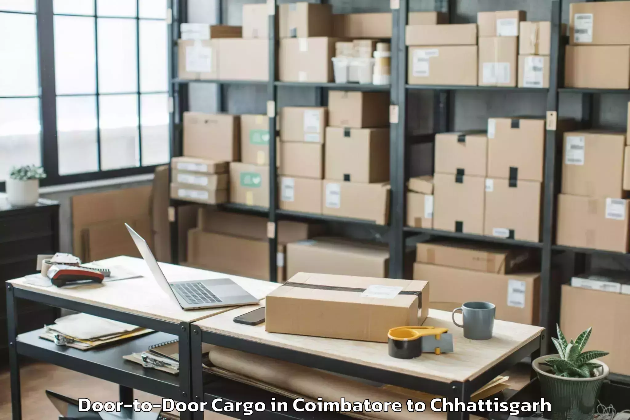 Quality Coimbatore to Rajnandgaon Door To Door Cargo